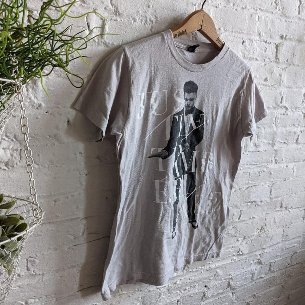 Retro Concert Tee Band Top Vintage Justin Timberlake Graphic Print NSYNC Small - Picture 3 of 5